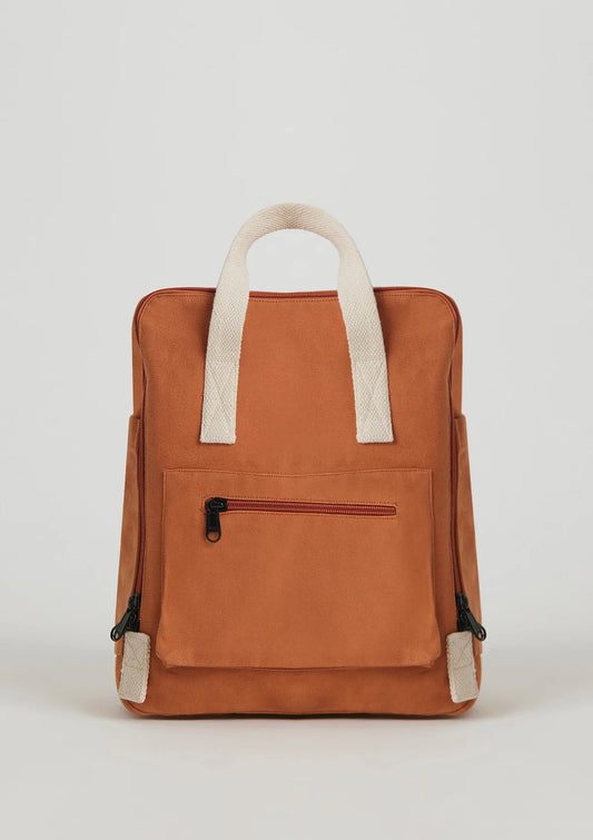 Iram Square Backpack in durable cotton canvas, designed for urban commuters